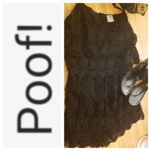 Poof!, Black Laced Lined, Adorable Jumper, S